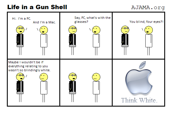 Macs are blindingly white